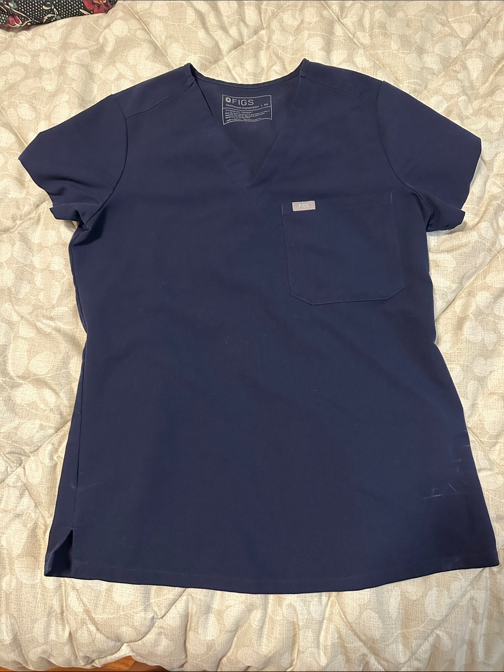 Figs Deep Navy Women's V-Neck Scrub Top